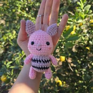 Crochet Piglet Keychain
